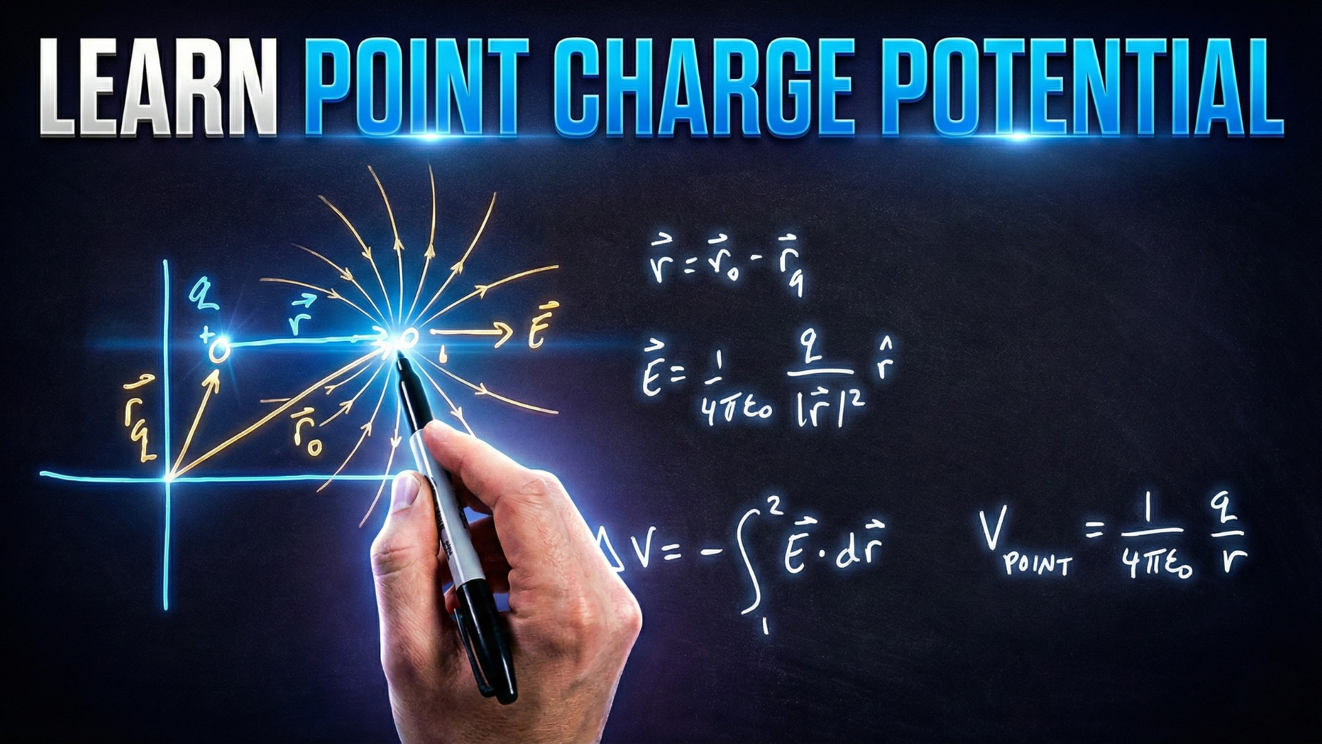 Python physics 27: Electric potential explained with point charges