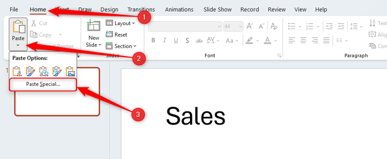 How to use paste link in Excel and PowerPoint for automatic chart updates