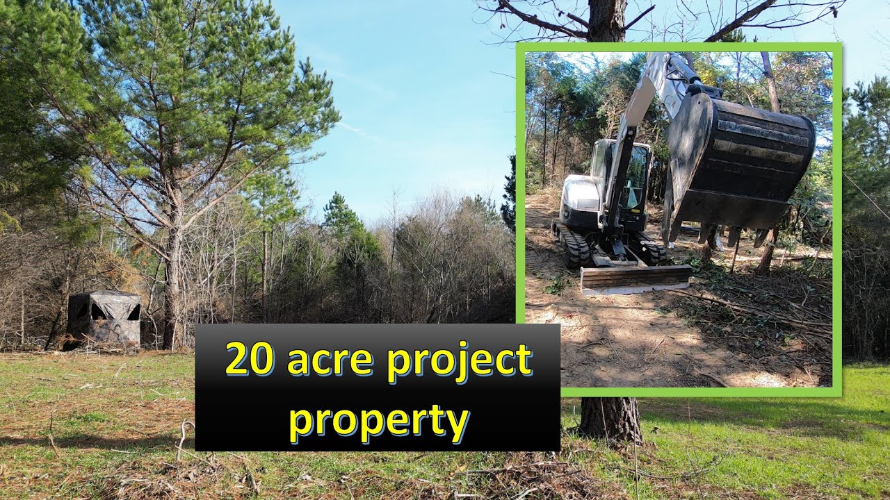 Looking back on the 20-acre project: Clearing land for driveway & home ...