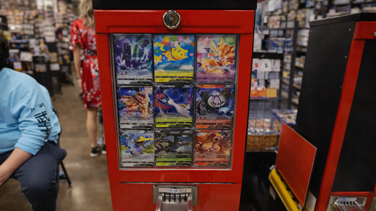 Pokémon vending machine challenge — ultra-rare hunt begins