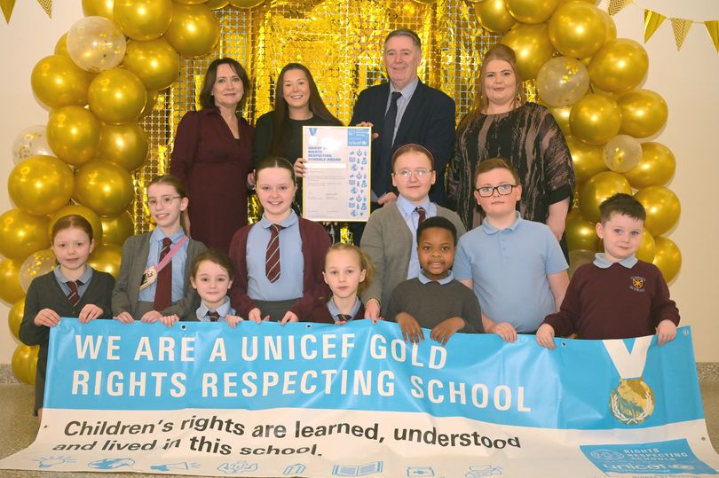 North Lanarkshire school celebrates gold rights respecting award
