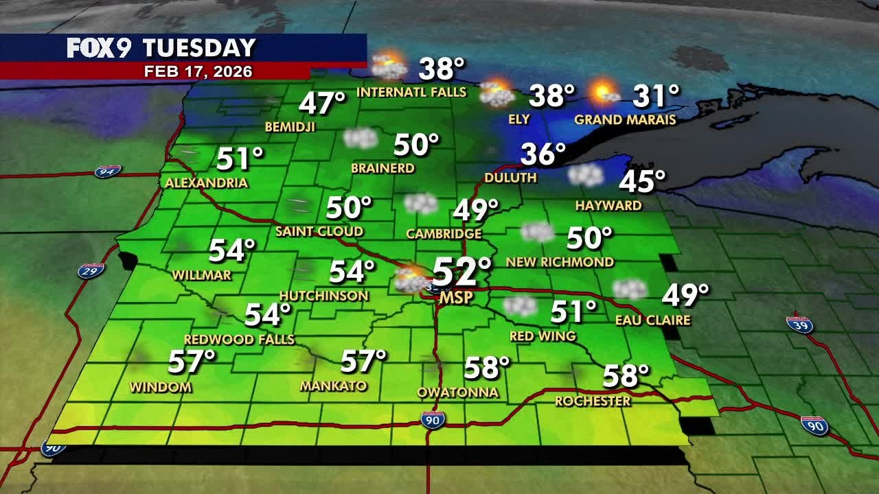MN weather: Breezy and mild day on Tuesday