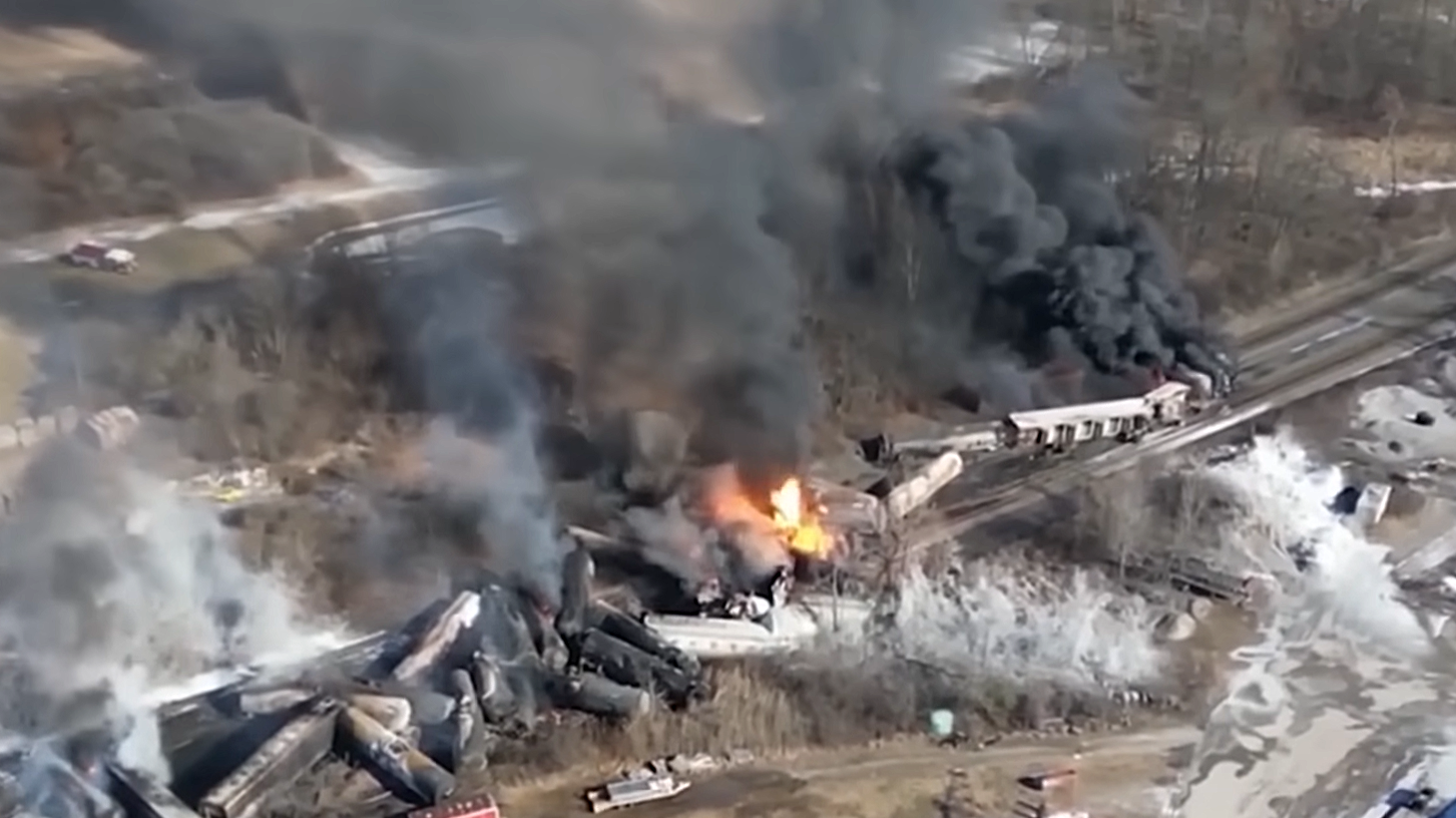 115,000 gallons of toxic vinyl chloride - then they set it on fire