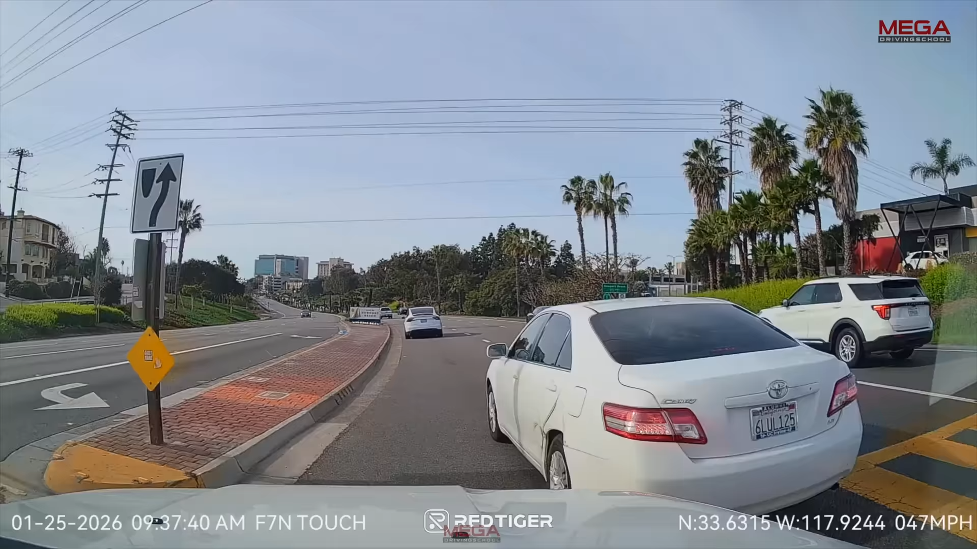 Reckless driver loses control and almost creates a big crash