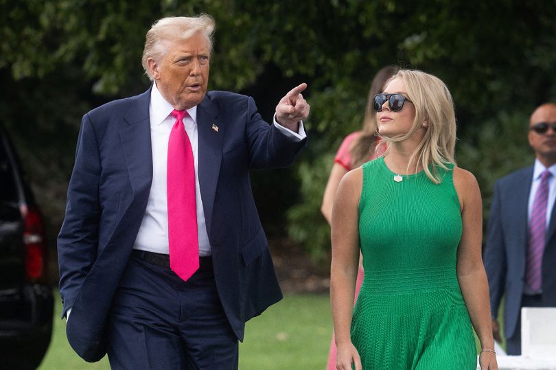 Karoline Leavitt critics call her 'Satan's mouthpiece' as she poses next to  Donald Trump