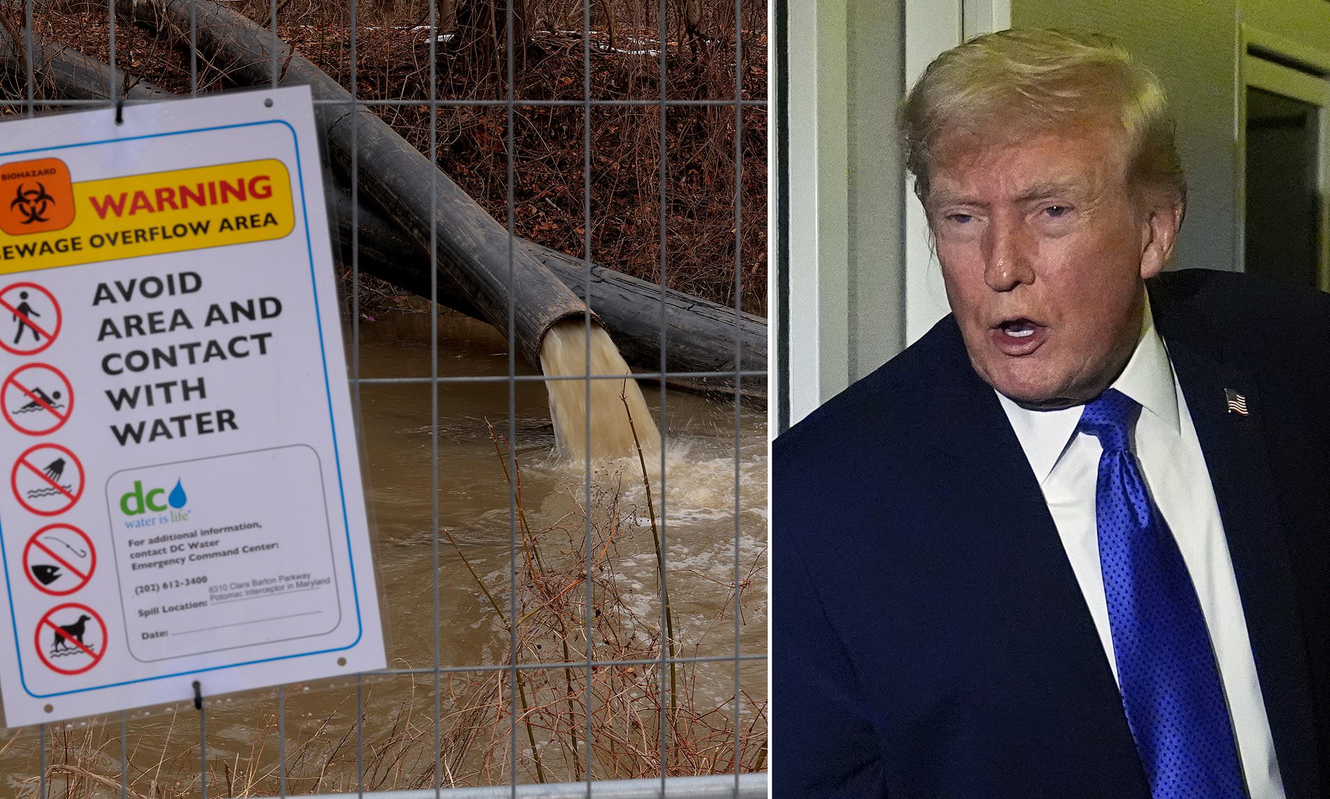Trump declares 'ecological disaster' as DC sewage crisis triggers war ...