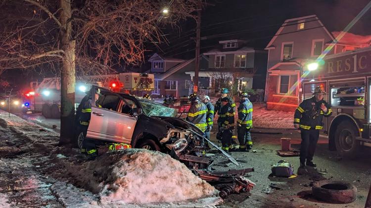 Grand Rapids firefighters rescue driver trapped inside car after collision
