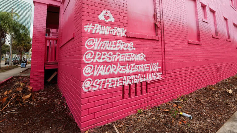 What’s up with those bright pink buildings in downtown St. Petersburg?