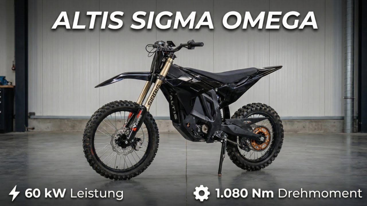 2026 Altis Sigma Omega Limited Edition Dirtbike mit 144V 60 kW & 1.080 Nm