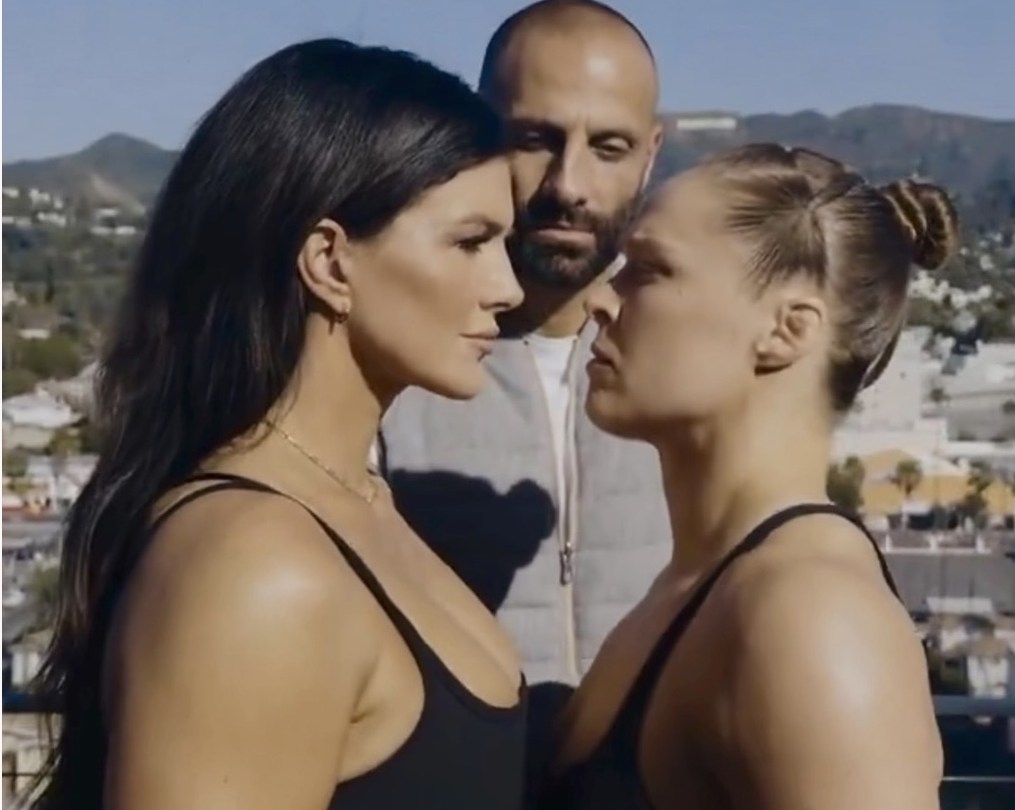 Video: Gina Carano towers over Ronda Rousey in first Netflix face off ...