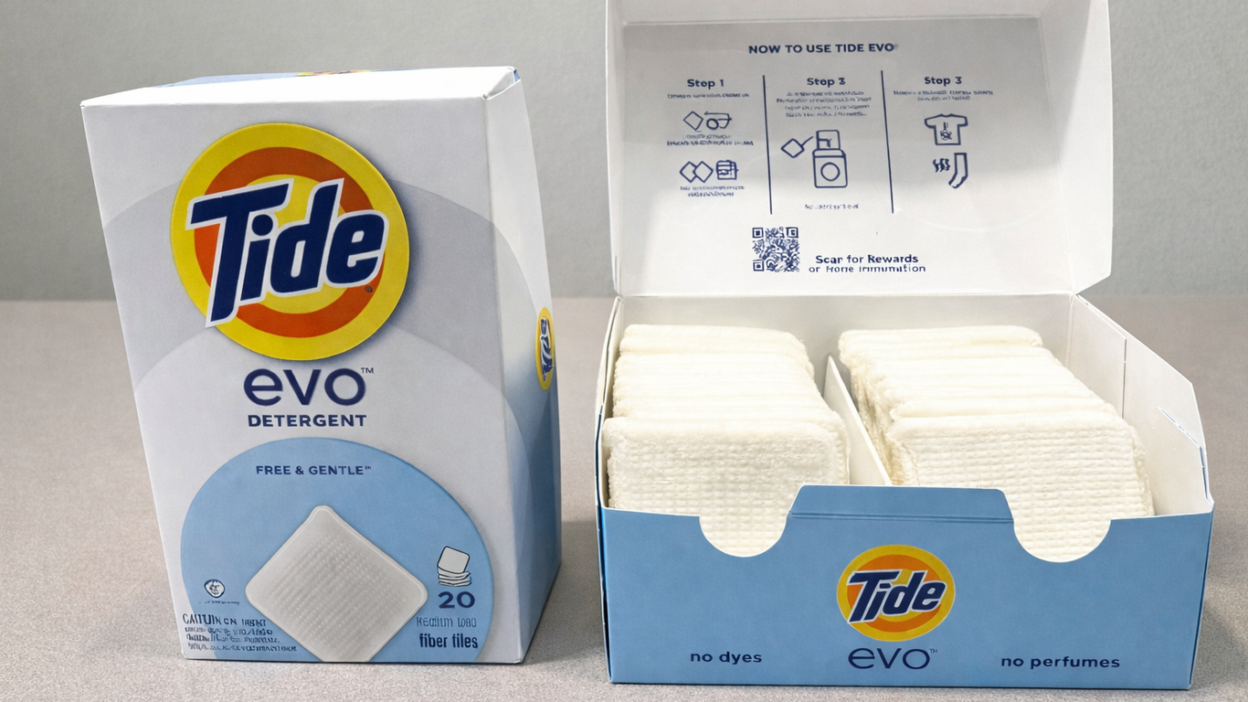 Tide moves beyond laundry detergent pods with nationwide EVO tile launch