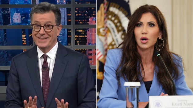 Stephen Colbert offers Kristi Noem’s alleged boyfriend 1 piece of NSFW ...