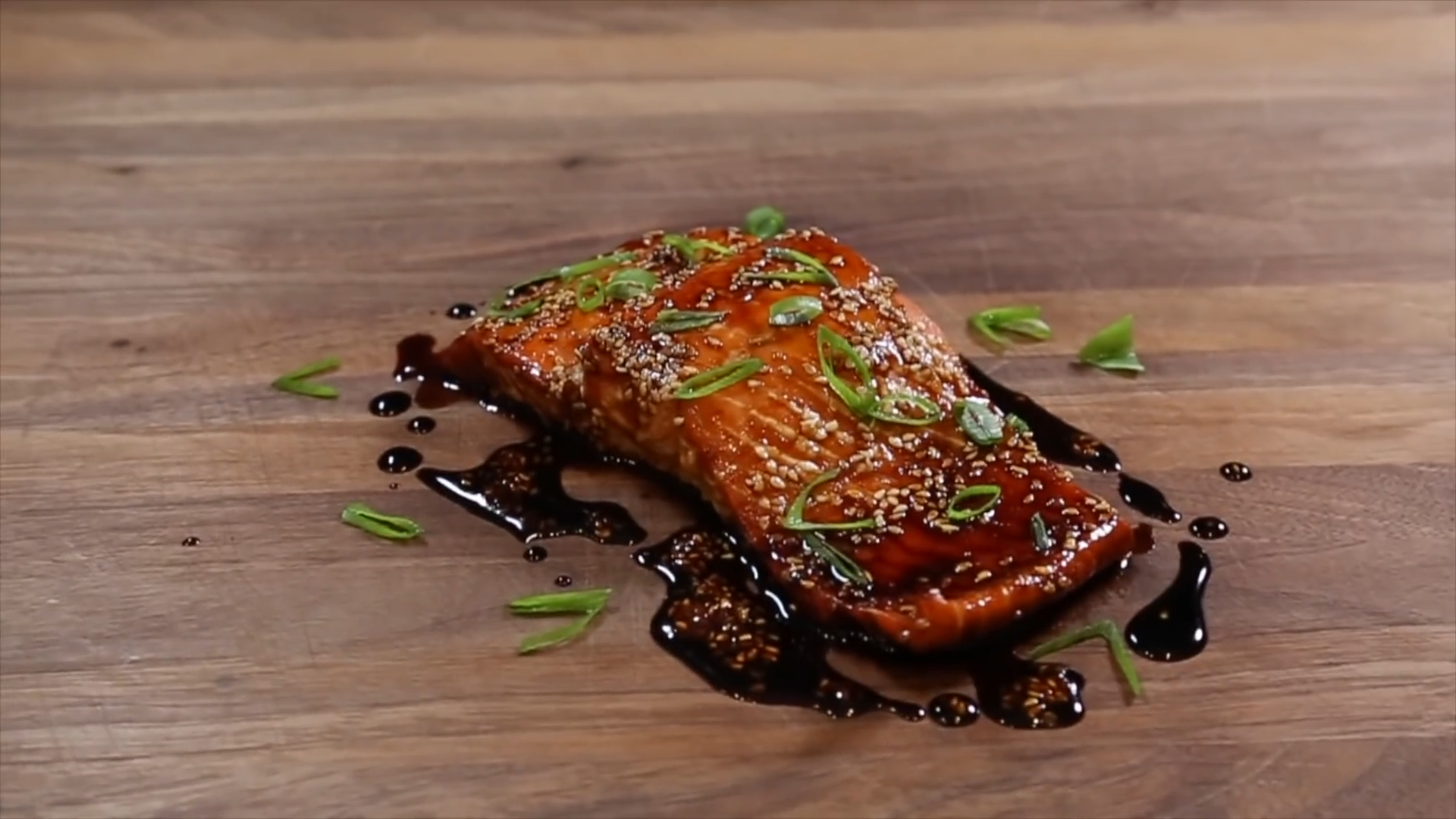 Roasted teriyaki salmon with homemade sauce