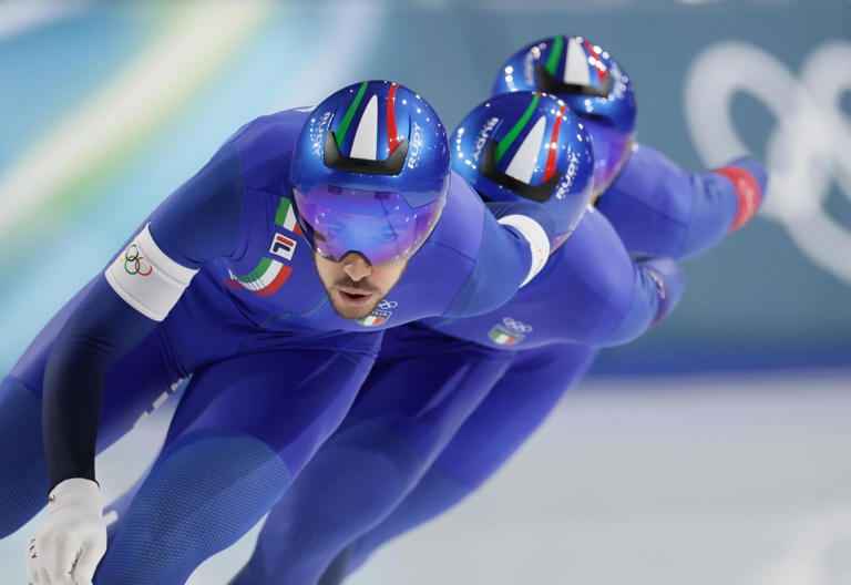 Milano Cortina: pattinaggio di velocità, azzurri oro nell'inseguimento