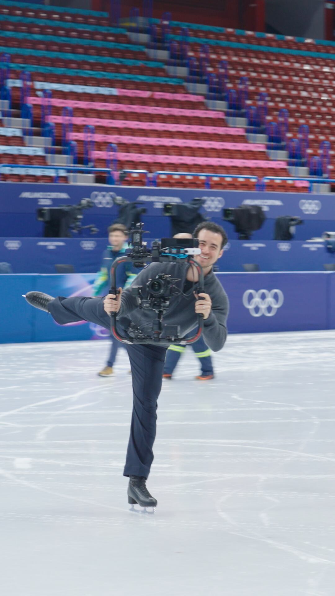 Go behind the scenes with a skating camera operator at Milano Cortina 2026