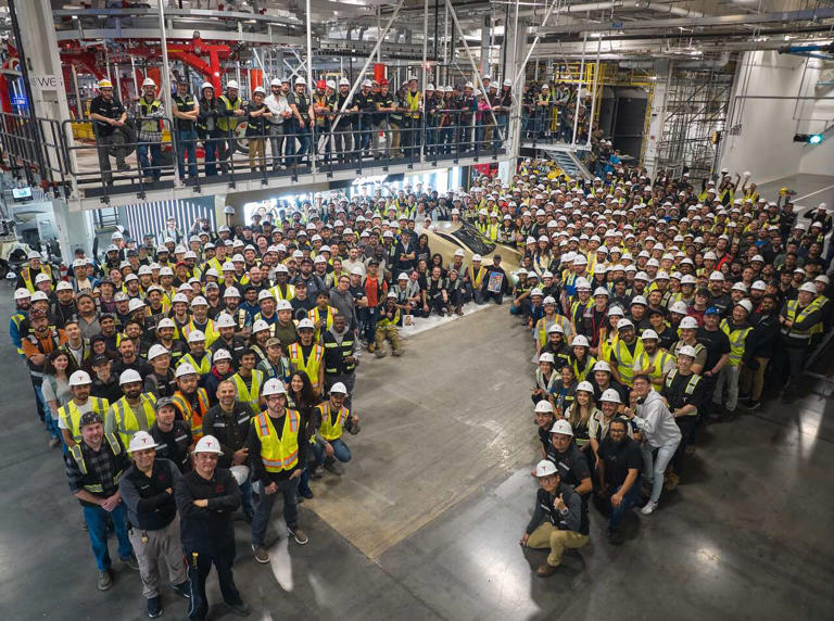 First cybercab rolls off the line at Gigafactory Texas as new model ...