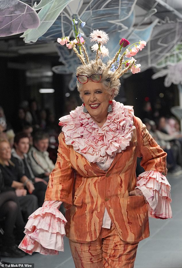 Prue Leith, 85, hits the catwalk for Vin+Omi's London Fashion Week show  after quitting Bake Off