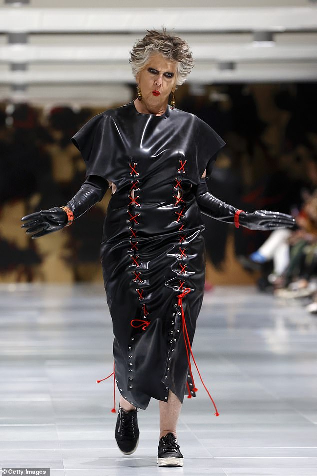 Prue Leith, 85, hits the catwalk for Vin+Omi's London Fashion Week show ...