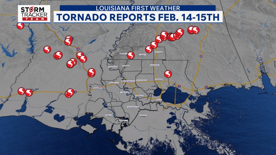 Multiple tornadoes confirmed in south Louisiana, southwest Mississippi