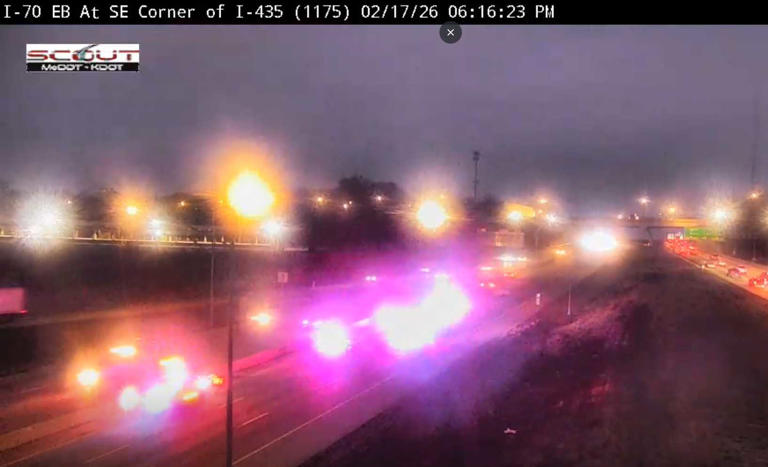 One dead in multi-vehicle crash on eastbound I-70 near I-435 in Kansas City