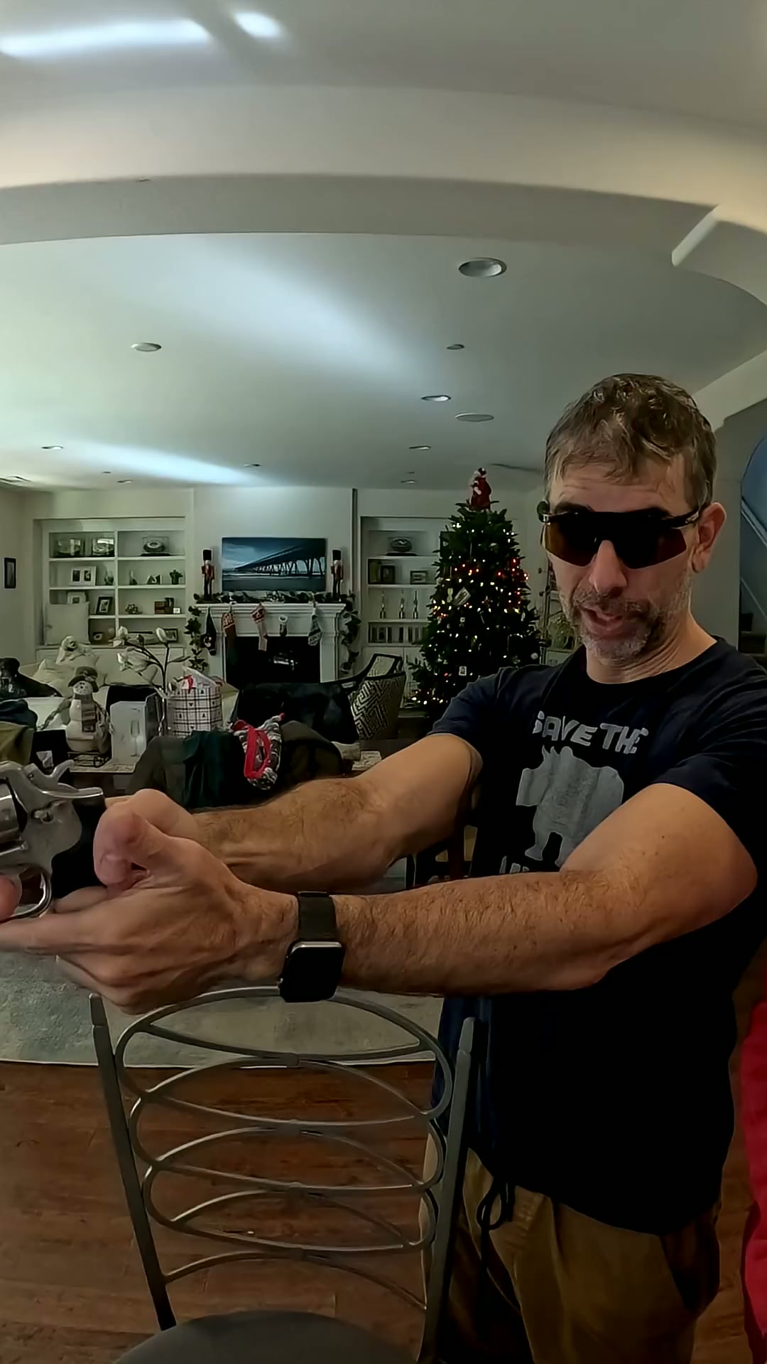 A blind weapons instructor