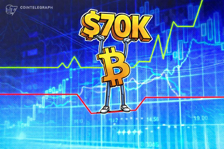 Bitcoin se mantiene por debajo de los 70.000 dólares mientras la tasa ...