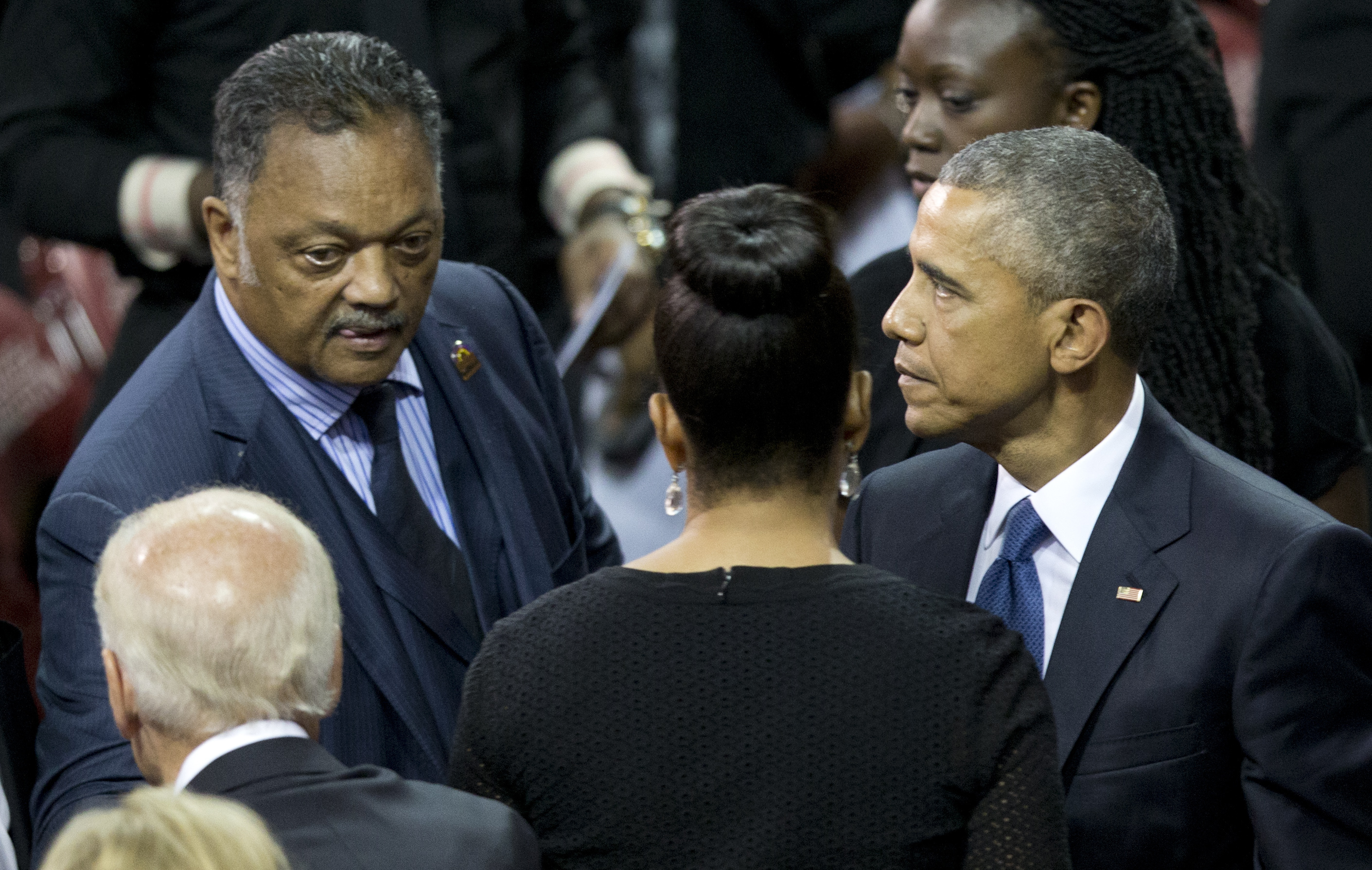 Barack Obama reacts to Jesse Jackson