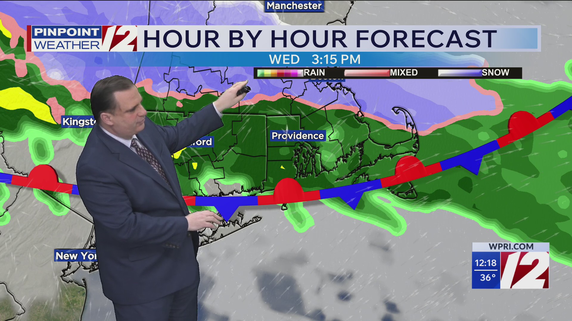 WPRI 12 weather forecast for 2/17/26: Rain to snow tomorrow