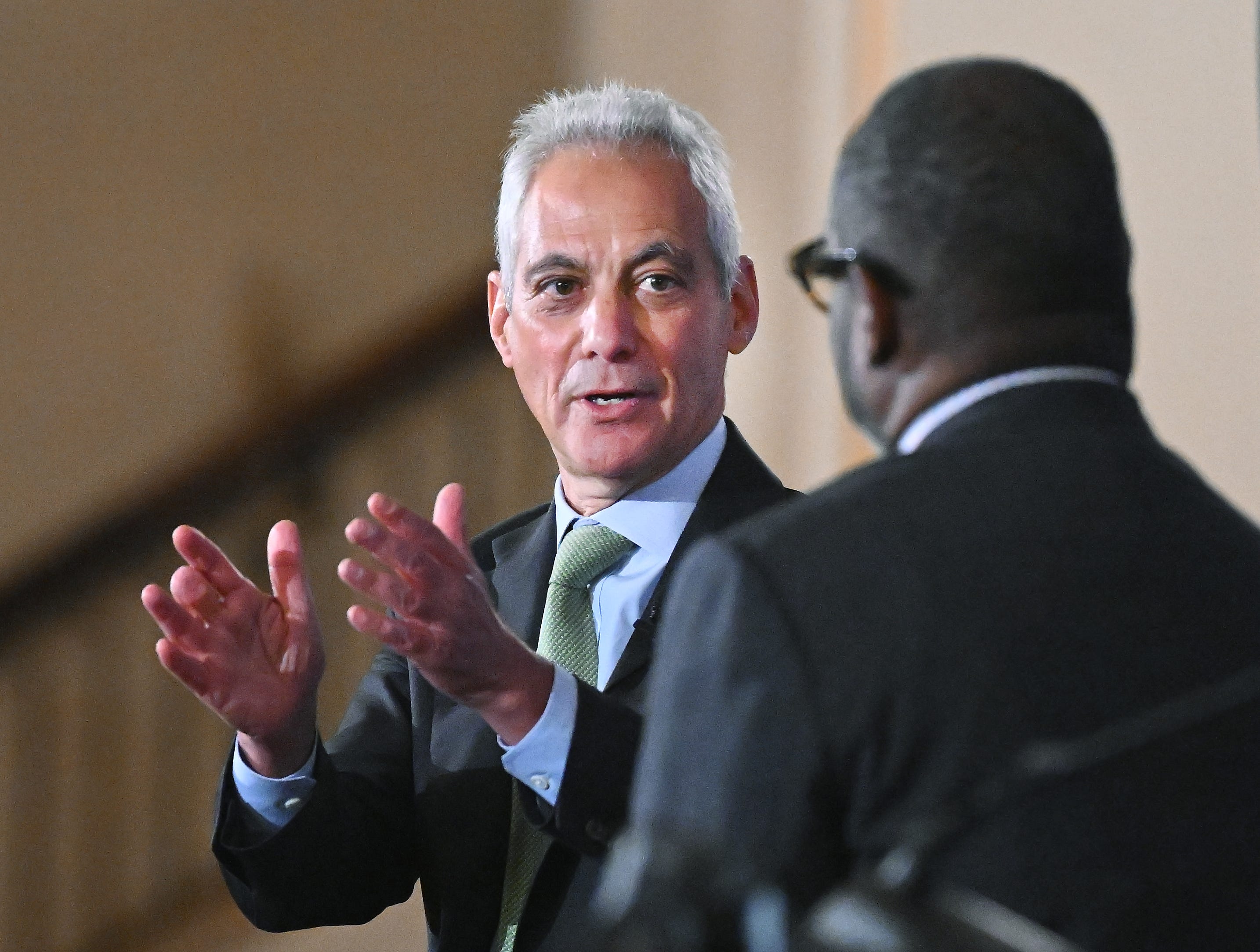 Emanuel tests presidential waters in Michigan, pushes education reform