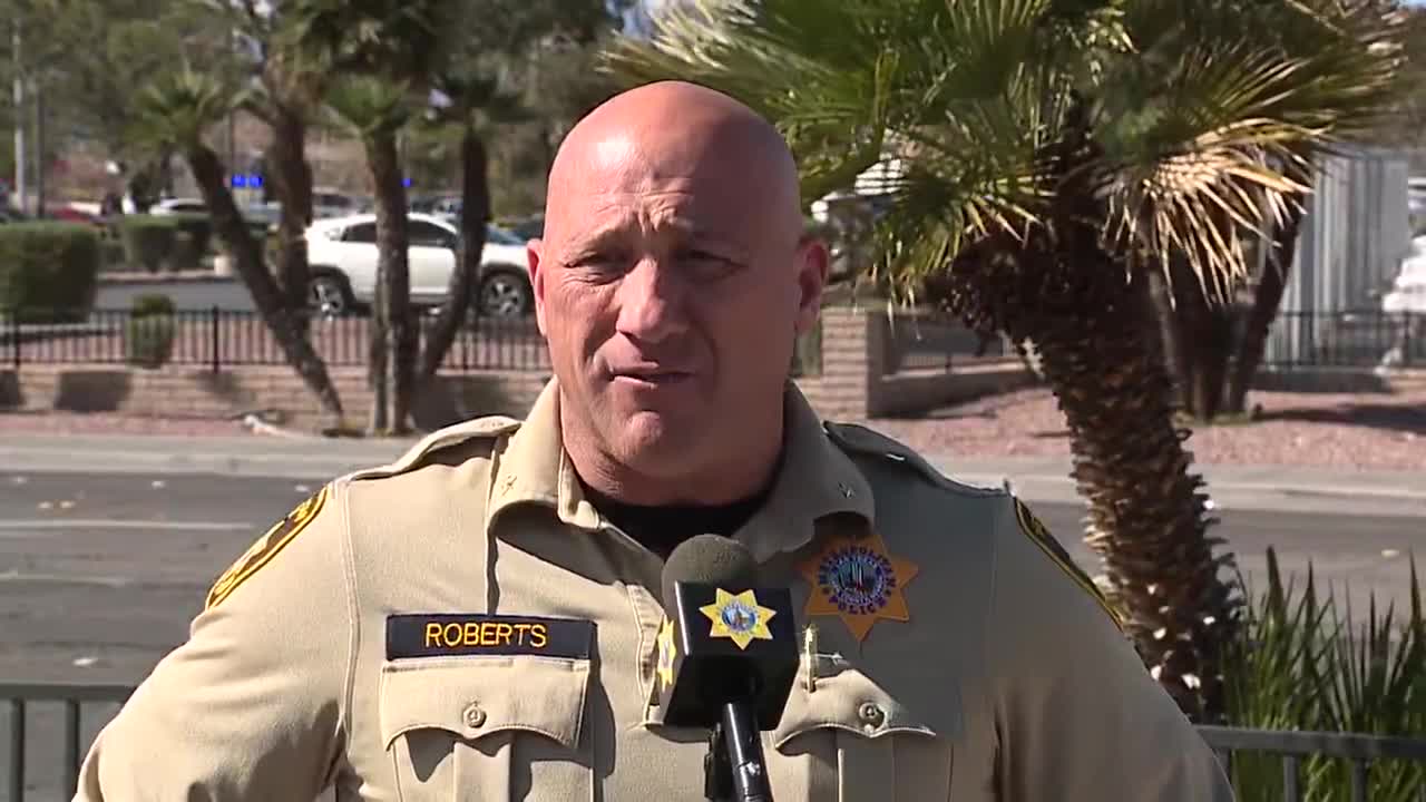 Two armed robbery suspects arrested after police pursuit in North Las Vegas