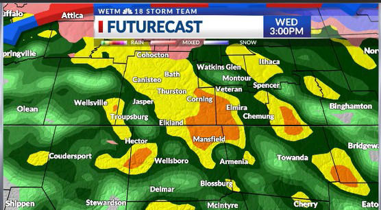 A wet Wednesday ahead. We are also watching wintry weather on the ...