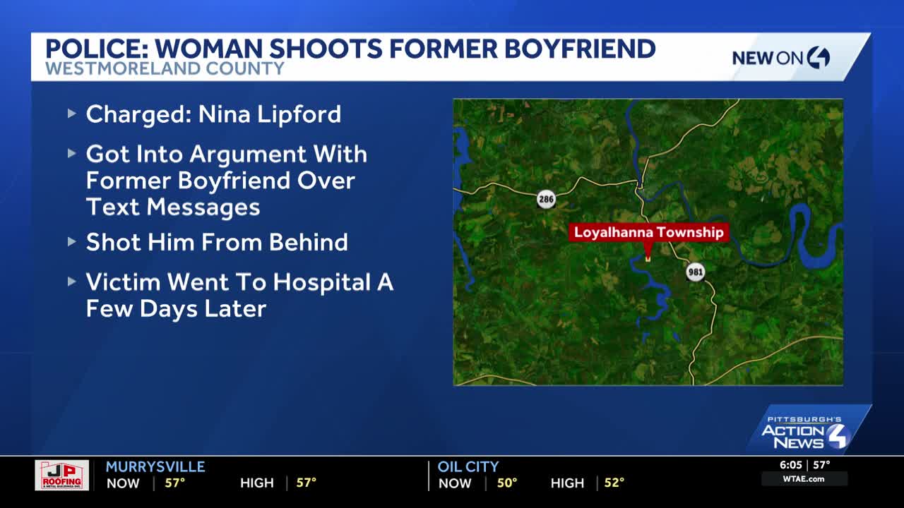 Woman accused of shooting former boyfriend in Westmoreland County