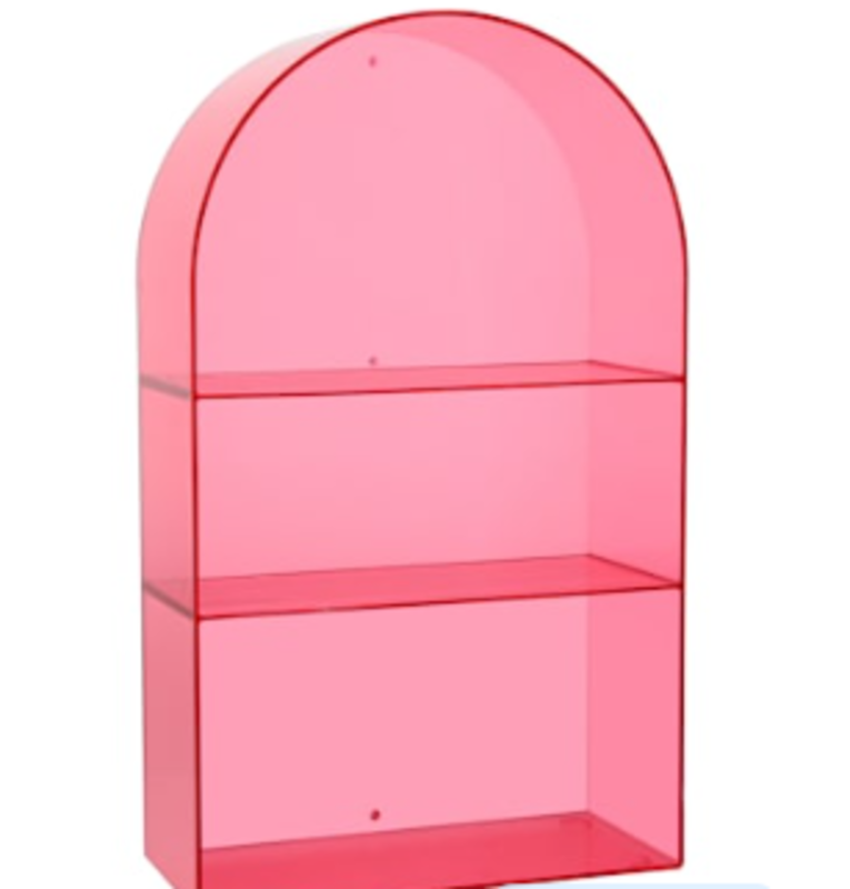 Five Below's pink arched shelf is the sweetest small space storage solution