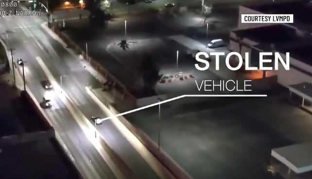Caught on camera: Las Vegas police use drone to track stolen car ...