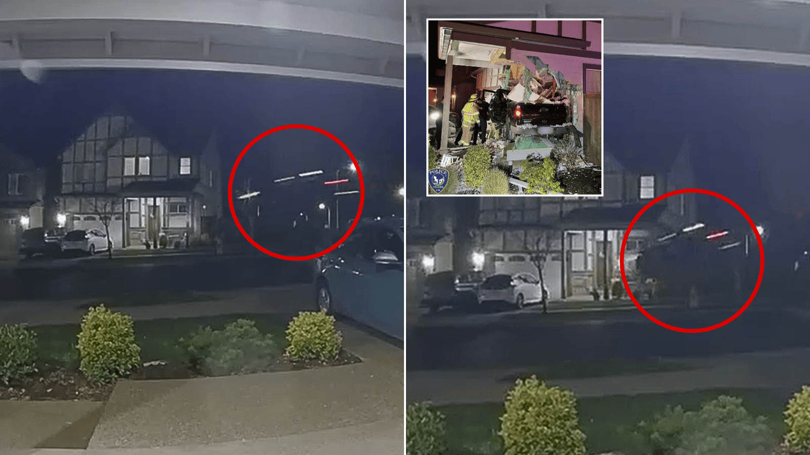 Watch extraordinary moment pick-up truck flies into US homeowner's ...