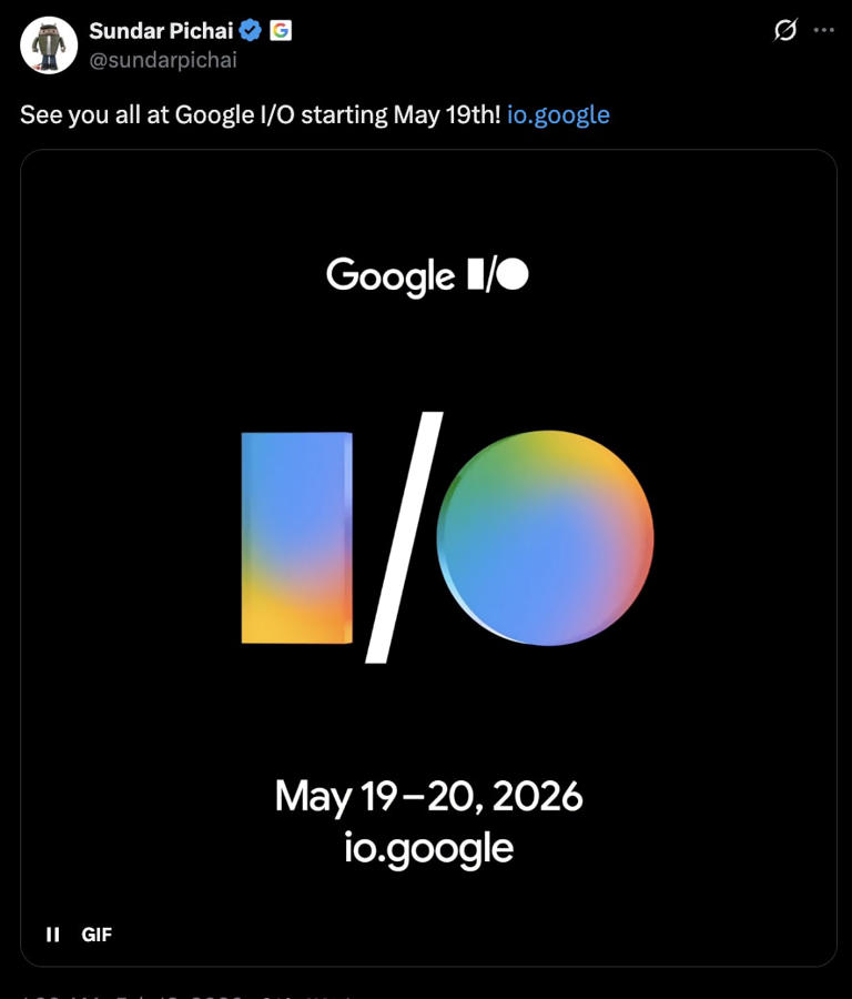 Google announces IO 2026 dates as CEO Sundar Pichai lands in India for ...