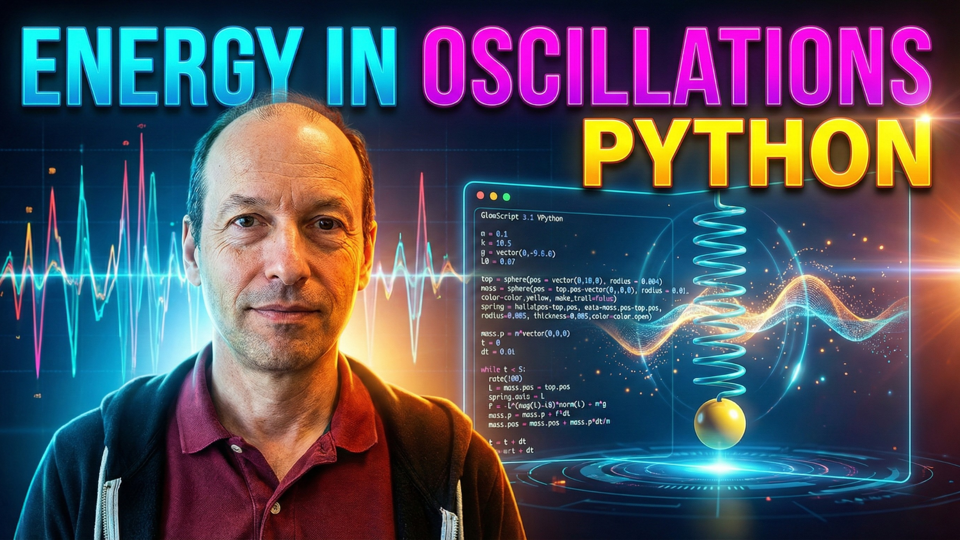 Python physics lesson 12: Understanding energy in a mass on a spring