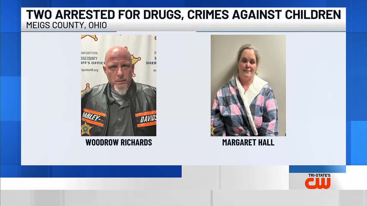 Pair arrested after drugs and child pornography seized