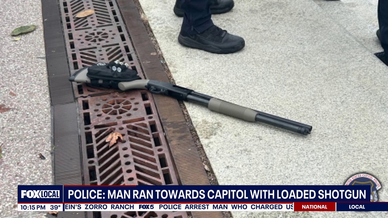 Man arrested after running toward US Capitol building with loaded ...