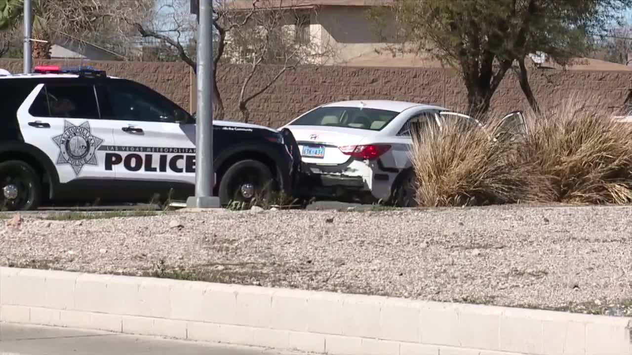 Two armed robbery suspects arrested after police pursuit in North Las Vegas