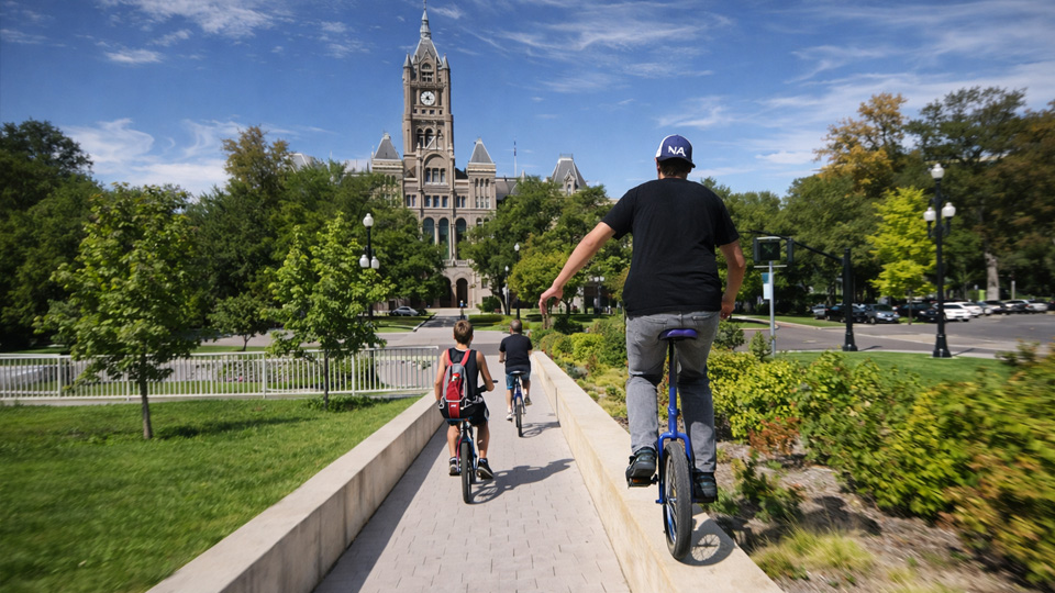 Unicycle freestyle in action