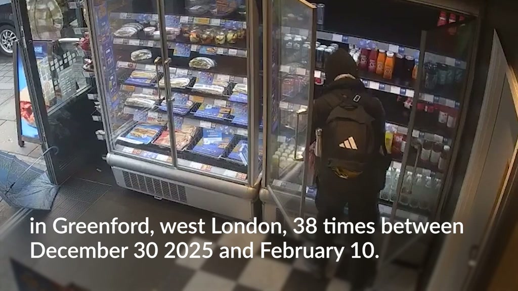 Greggs thief nicknamed 'Hamster' by staff seen stealing drinks in plain ...