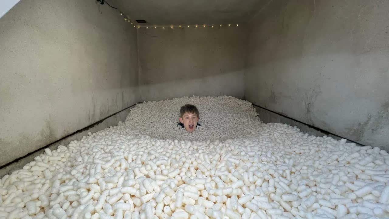 I dumped 1,000,000 packing peanuts underground