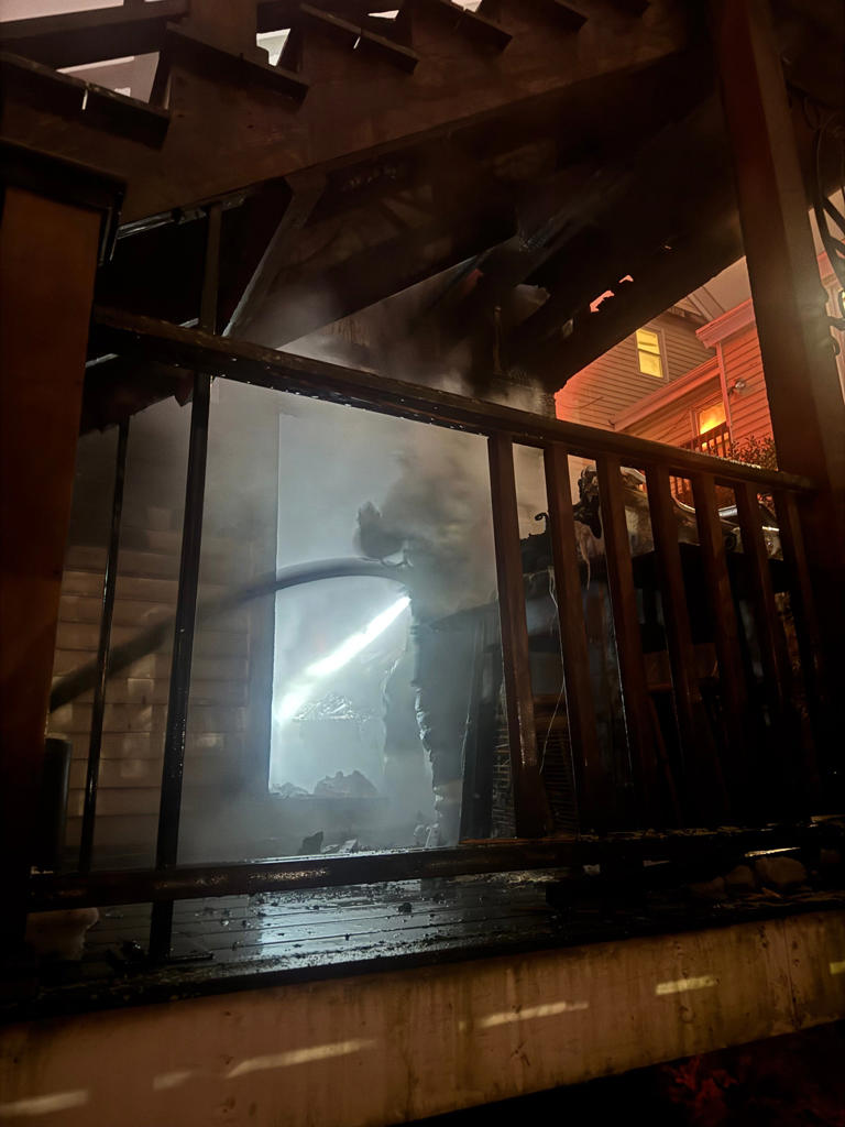 Ceiling collapses, Boston firefighters injured while battling raging ...