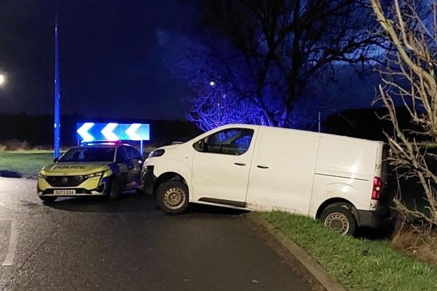 Amazon delivery driver fled scene and abandoned van in ditch, police say