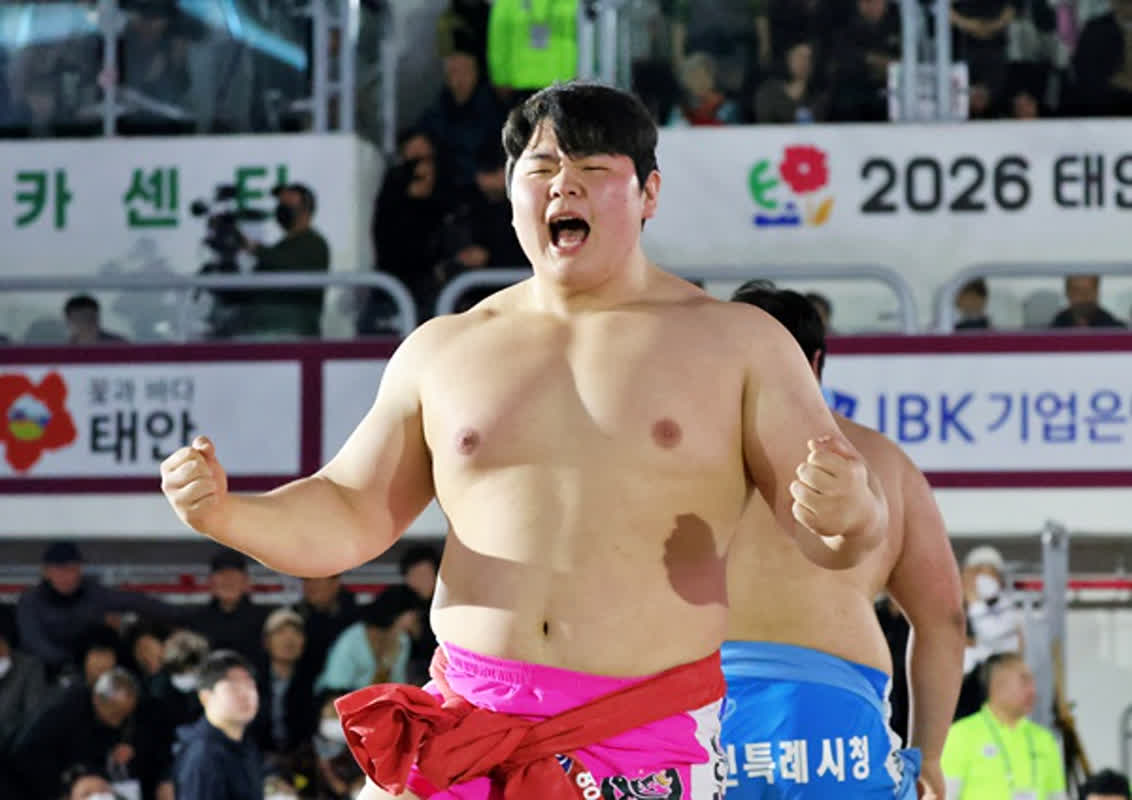 김민재, 태안설날장사씨름대회 백두장사 등극…통산 18번째 장사 타이틀