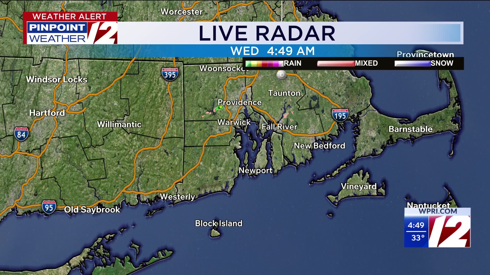WPRI 12 weather forecast for 2/18/26: Rain today, turns to snow late ...