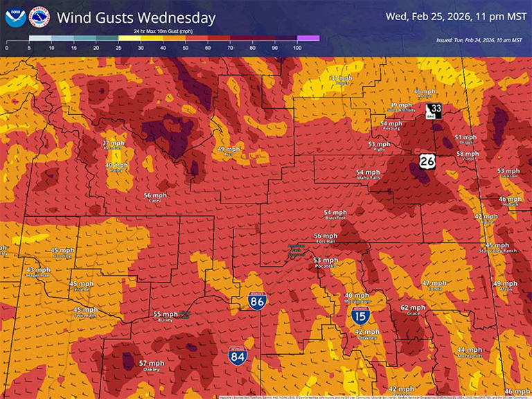 Winter weather, wind advisories in effect for eastern Idaho through ...