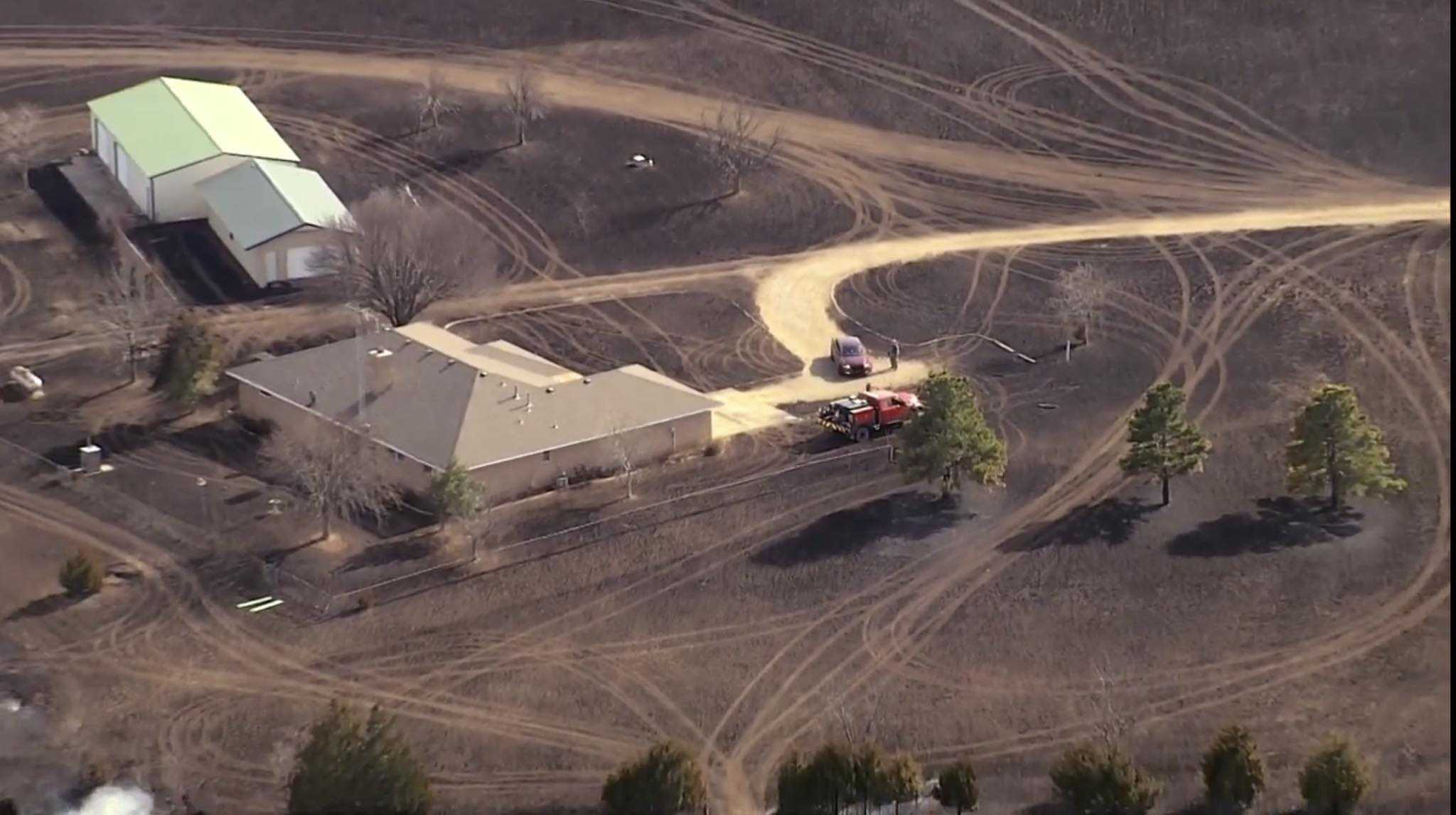 Watch: Sky 5 flies over scene where crews miraculously saved home ...