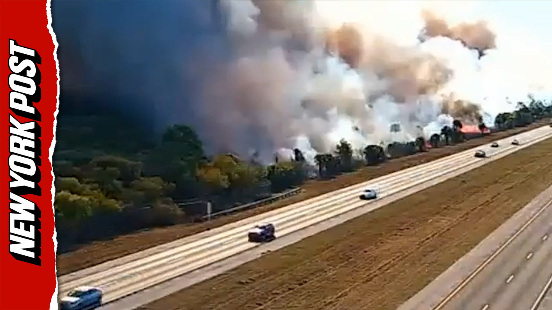 Massive wildfire erupts in South Florida swampland nature preserve